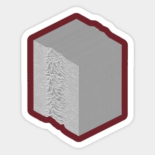 3D Unknown Pleasures Inspired Graphic Design Artwork Sticker